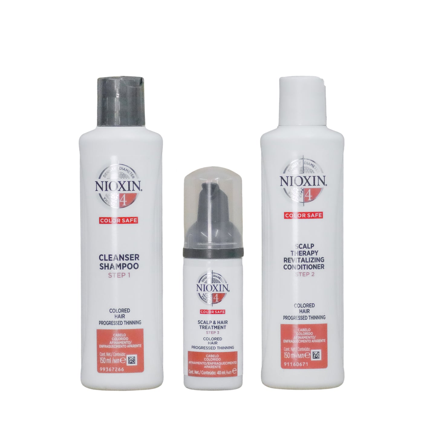 Kit 4 derma/density/diameter  3pz   150 ml